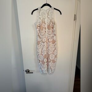 REISS MEGHAN-FLORAL LACE DRESS